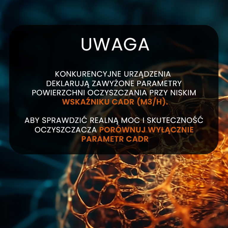Grafenowy oczyszczacz powietrza Air Essence Cyclone ESP Graphene MAX, ~120m2