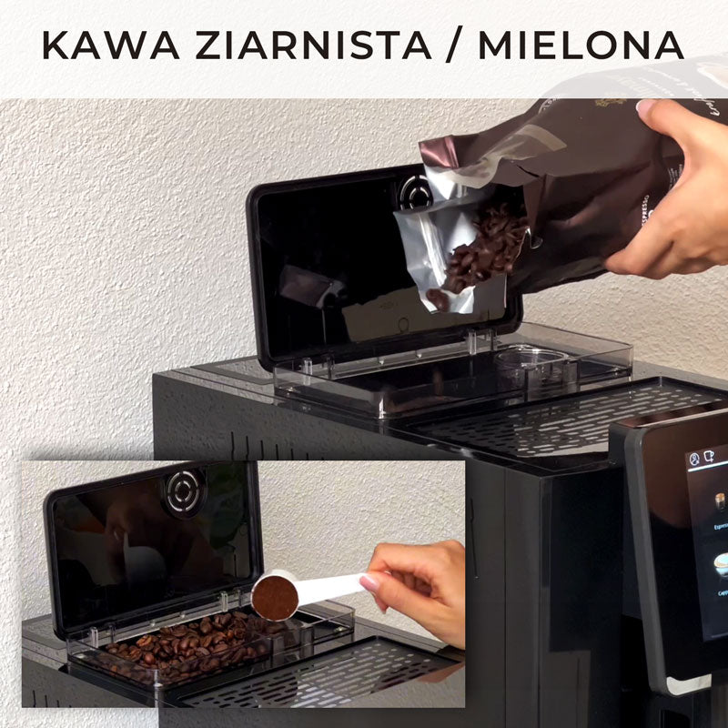 Air Essence Coffee Aroma LCD PRO - Automatyczny, ciśnieniowy ekspres do kawy z dotykowym wyświetlaczem, 19 bar