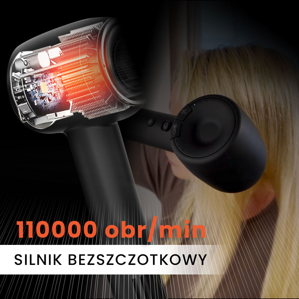 MistralBlast iQ Ionic Black - inteligentna suszarka do włosów z jonizacją