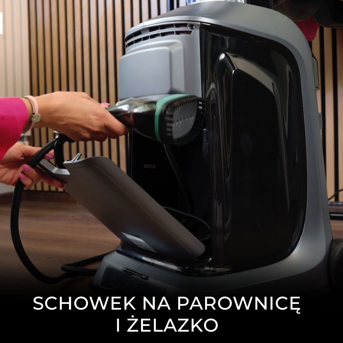 Air Essence LuminaSteam Elysium Max 150 g/min- system do prasowania 2w1, parownica do ubrań, uniwersalne żelazko parowe, czarny