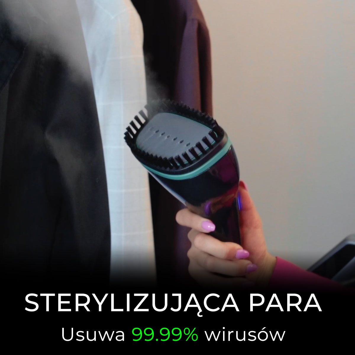 Air Essence LuminaSteam Elysium Max 150 g/min- system do prasowania 2w1, parownica do ubrań, uniwersalne żelazko parowe, czarny