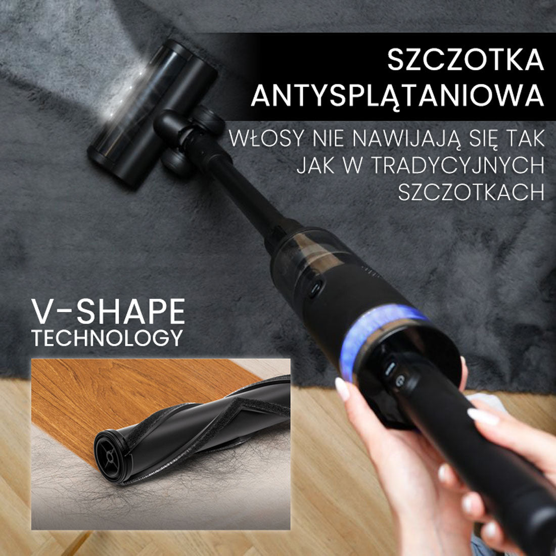 Air essence Typhoon 6w1 - Stojący i bezprzewodowy odkurzacz myjący